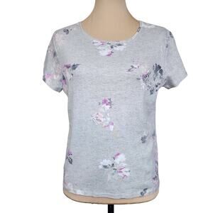 Croft & Barrow Petite Medium Floral Tee Shirt Top Blouse